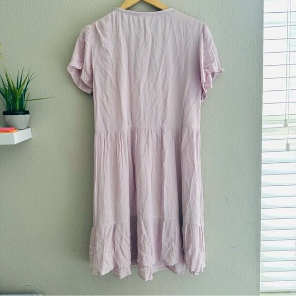 Knox Rose - Women's Short Sleeve Embroidered Dress - Pink - Medium - Picture 3 of 10